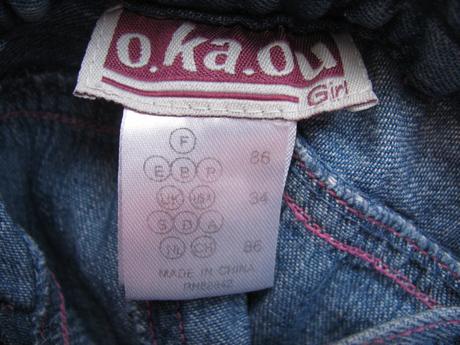 Dívčí kraťasy z tenké džínoviny, 86