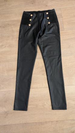 Lehké zateplené kalhoty - vzhled kůže vel. s, s