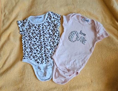 2ks dívčí dětské body bodýčko růžové zvířecí vzor, kik,80