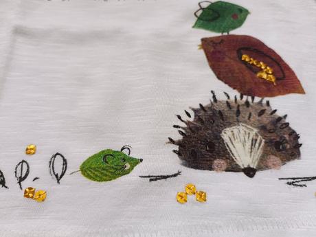 Tričko s flitry, nutmeg,74