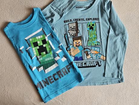 2x chlapecké tričko minecraft, vel.122, 122