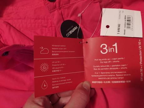 Letní kalhoty reima 3v1,uv50,vel.164, reima,164