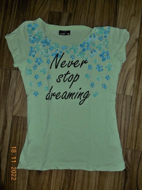 Dívčí triko, kr. rukáv, crashone,146