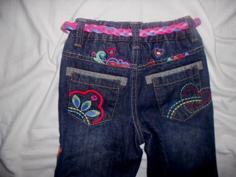 Luxusní vyšívané kalhoty s páskem, 92