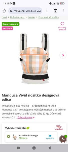 Je nosítko Manduca vhodné pro novorozence o váze 4 kg?