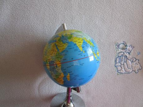 Pěkný jako nový globus, celková výška 24 cm, 