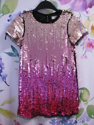 Dívčí flitrové společenské šaty, primark,116