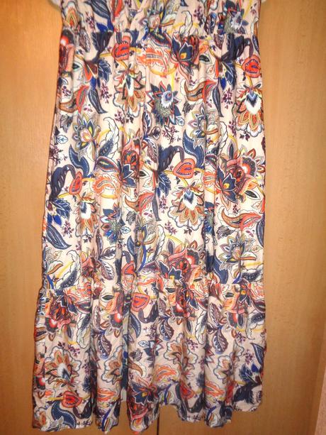 Luxusní květované maxi šaty, xl