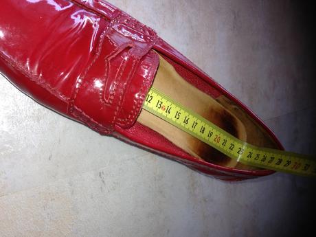 Červené lakované mokasíny vel. 36 gabor vel. 3,5, gabor,36