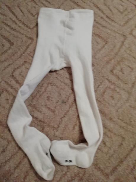 Bílé punčošky s krásným vzorem-86-92, f&f,86