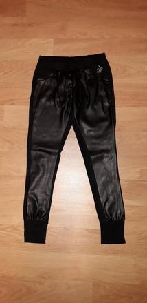 Čierne koženkové nohavice north pole, 128