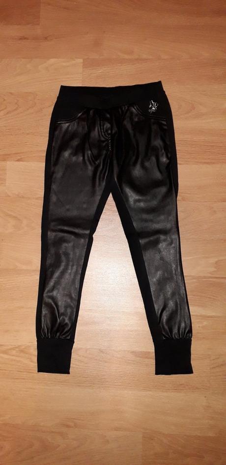 Čierne koženkové nohavice north pole, 128