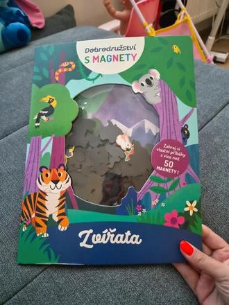 Magnetická knížka dobrodružství s magnety, zvířata,