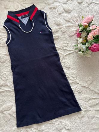 Ob/ šaty modré zn. tommy hilfiger- v.cca 5/6 let, tommy hilfiger,116