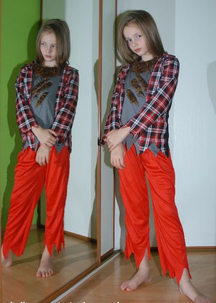 Karnevalový kostým lucifer, vlkodlak, pračlověk...,