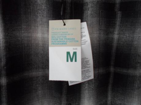 Černá šedá pánská károvaná košile, primark,m