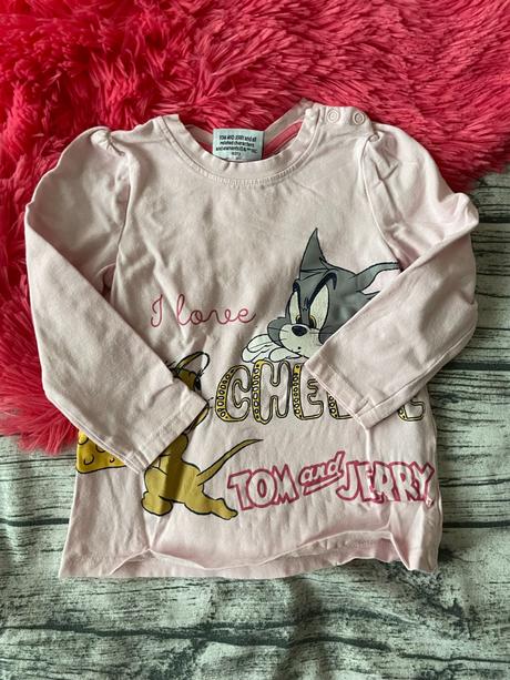 Dívčí triko s dlouhým rukávem tom & jerry 92, disney,92