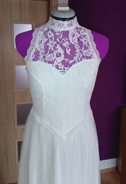 Svatební šaty s krajkou vel.32, 32