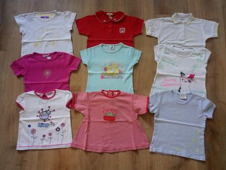 9 x tričko krátký rukáv, vel 86-92, 86