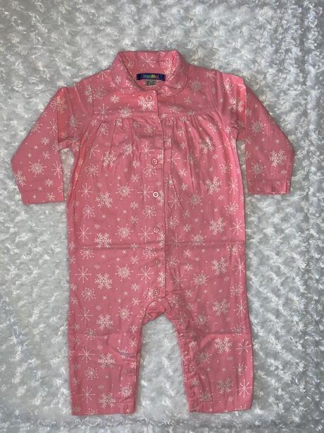 Růžový flanelový overal lupilu, lupilu,80