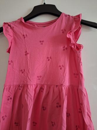 Šaty dívčí šaty třešně vel. 134 / 140, h&m,134