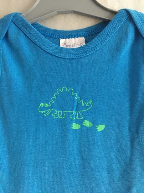 Vel. 80 tyrkysové bodýčko s dinosaurem, 80