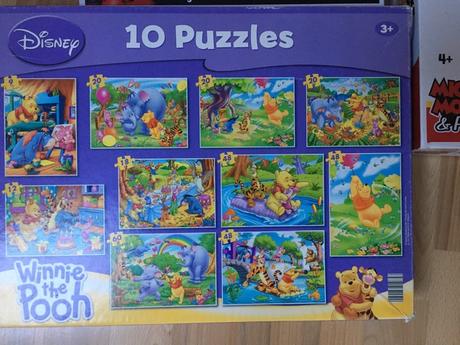 Puzzle - 10v1 9v1, 66,160,200 dílků pú,mickey,