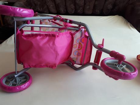 Kočárek pro panenky,trojkolka s panenkou se zvuky, 