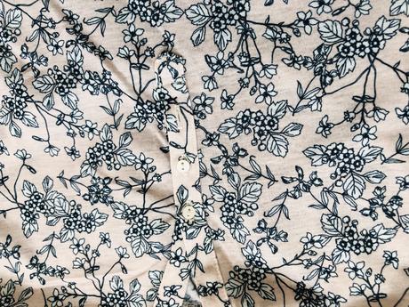 Bluza xs h&m ruzova s modrymi kvety, h&m,xs