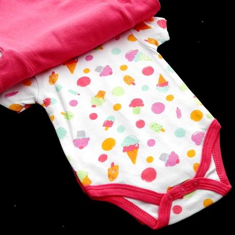 Dětské body, 5 ks, icecream, soft touch,68