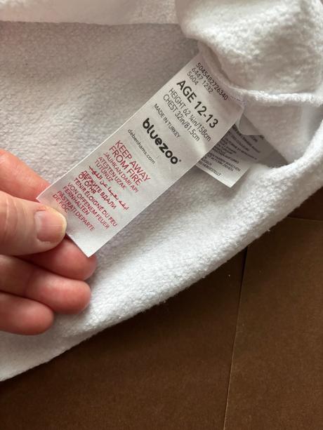 Mikina bílá crop top - v.12/13 let, bluezoo,158