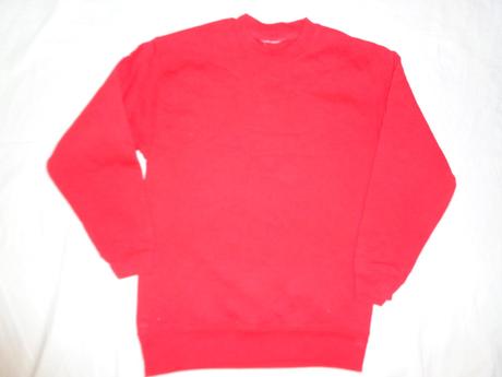 Super červená mikina 146/152, 134