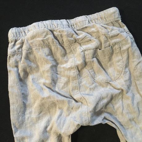 Vel. 86 lněné kalhoty s tkaničkou, 86