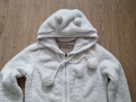 Mikina s oušky- chlupatka, xs