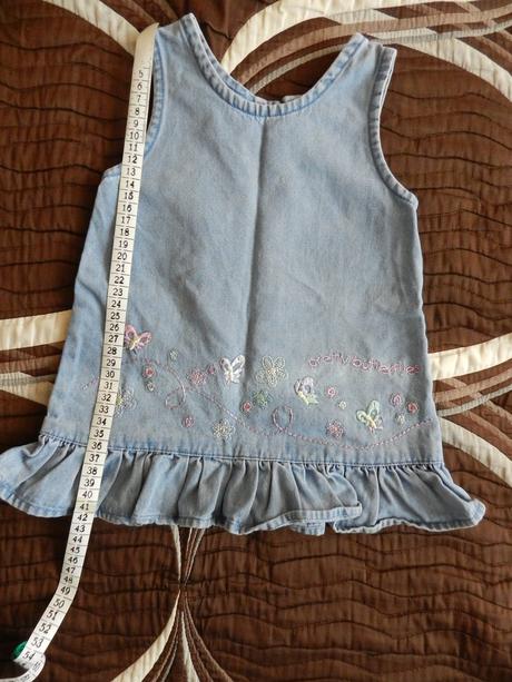 Šatičky riflové s motýlky, cherokee,86