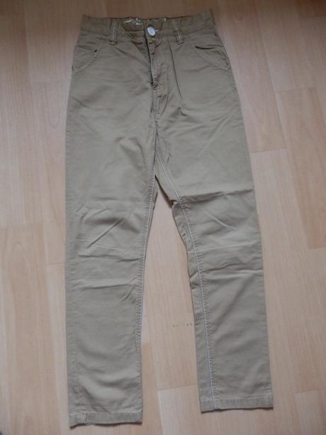 Hnědé bavlněné kalhoty pro kluky next, next,146