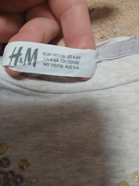 Tričko h&m, vel. 110/116, h&m,110
