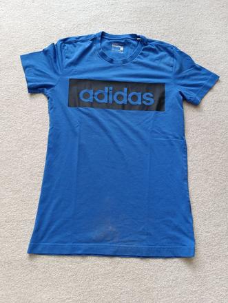 Bavlněné slim tričko adidas vel. ca 164/170, adidas,164