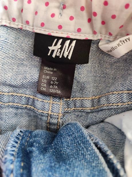 Riflová sukně vel. 122, h&m,122