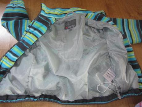 Peckovní pruhovaná fleasová bunda, 104