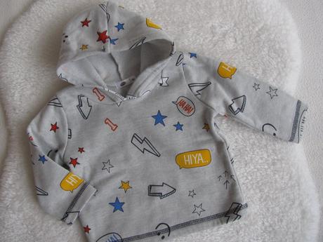 Chlapecká šedá mikina s kapucí, pepco,68