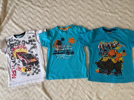 Set 3 tricek velikost 116 na kluka, topolino,116