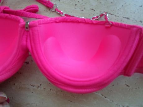 Růžové plavky plavková podprsenka 70a, new yorker,s / xs