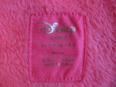 Krásný malinově červený fleecový župan s kapucí, disney,74