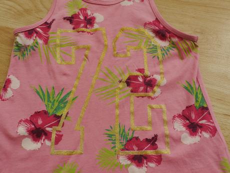 Tilko ruzove s kvety ibisku vel.122/128 - bavlna, pepperts,122