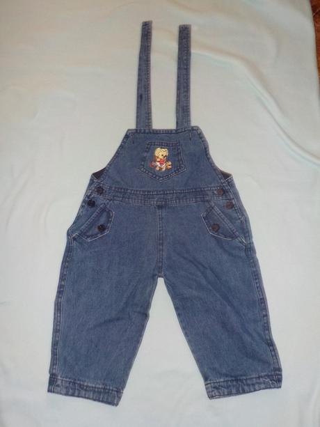 Džínové kalhoty s laclem, 80