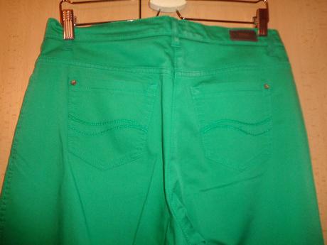 Super lahvově zelené letní kalhoty, l