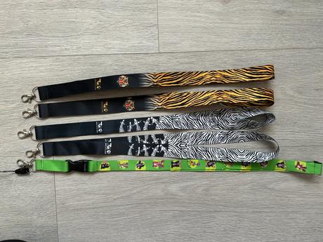 Klíčenka, šňůrka, karabinka pro děti, 5 ks,