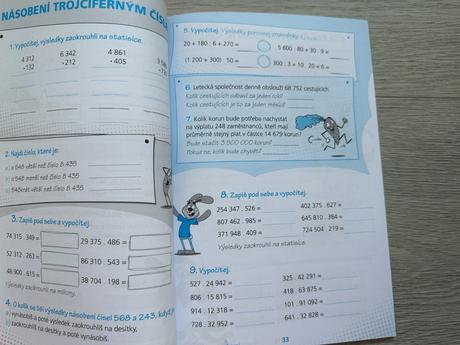 Vyplňovací sešity - 5. třída, matematika, čj, 4 ks,