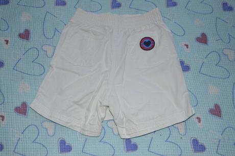 122 128 skort bílé bavlněné kraťasy se sukní, 128